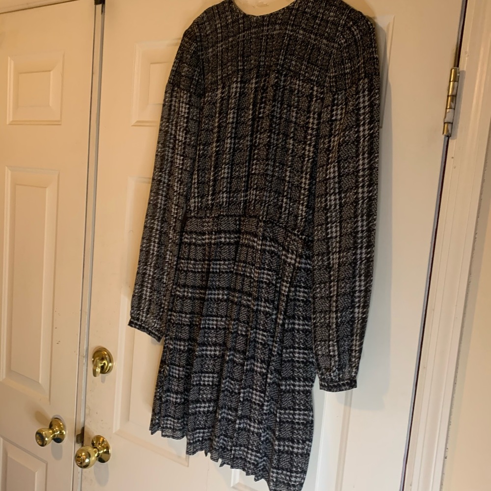 Michael Kors long sleeved pleated dress